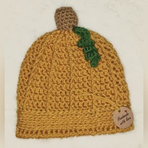 Crochet Pumpkin Hat 3-6 M